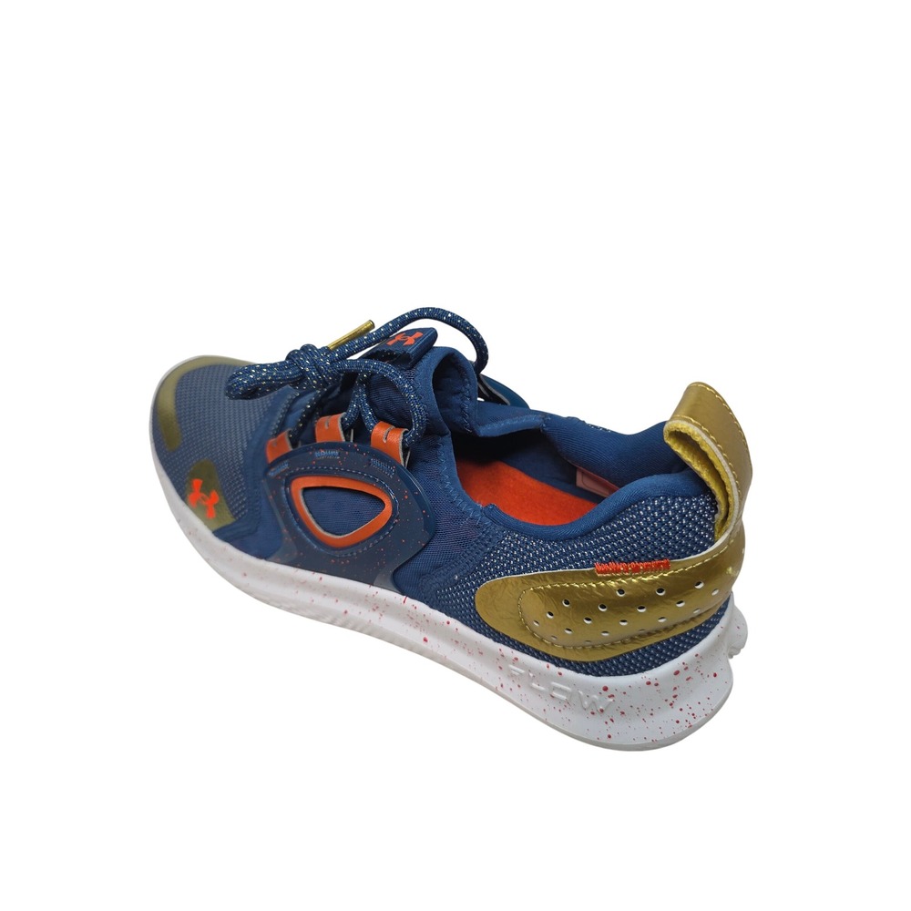 NEW! LeftFootOnly! AMPUTEE Under Armour Flow Navy Blue Orange Gold M's 9 Rare!